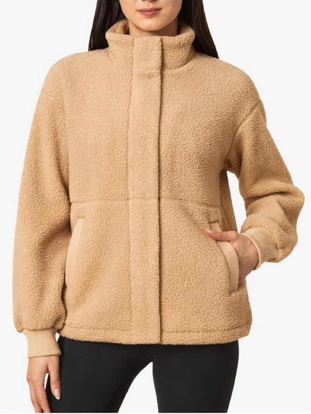 NEW! Mondetta Tan Sherpa Lined Jacket Size L